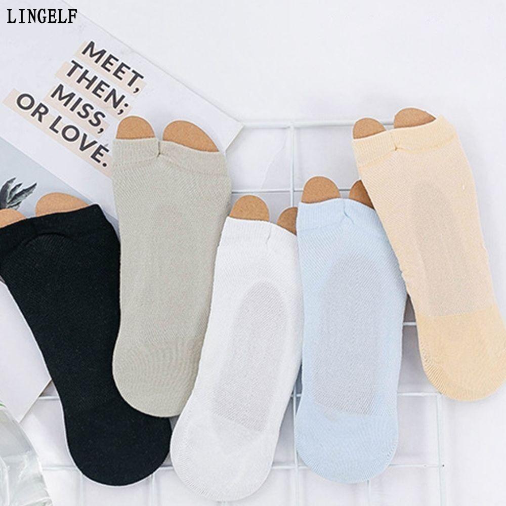 Tất LINGELLF, Tất miệng cá Cotton mỏng, Tất hai ngón lưới chia ngón chân thoáng khí 35-40 EUR