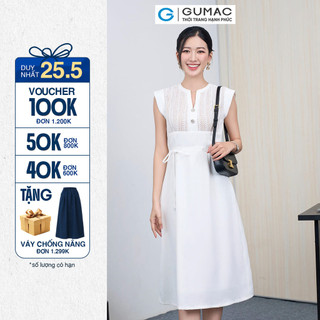 Đầm nữ GUMAC A phối ren  DE06012 - DE06020