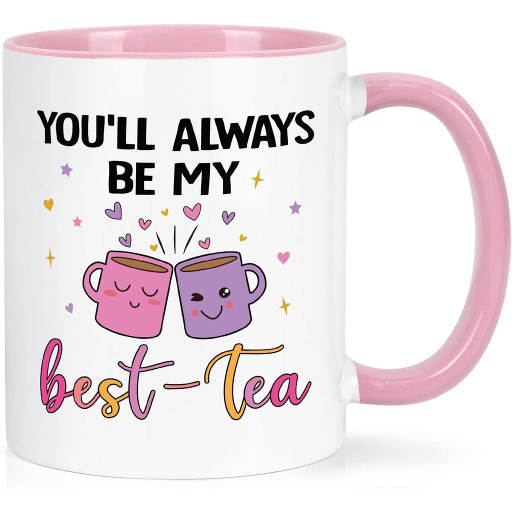 YHRJWN Bestie Friend Quà tặng cho phụ nữ, Bạn sẽ luôn là gốm sứ tốt nhất của tôi - 11Oz, Bestie, BFF
