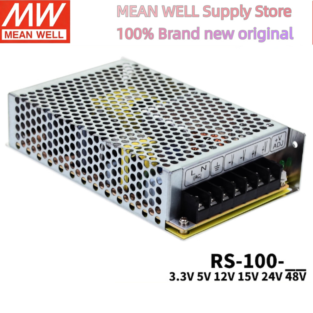 Bộ nguồn chuyển mạch đầu ra đơn RS-100 100W RS-100-3.3 RS-100-5 RS-100-12 RS-100-15 RS-100-24 RS-100