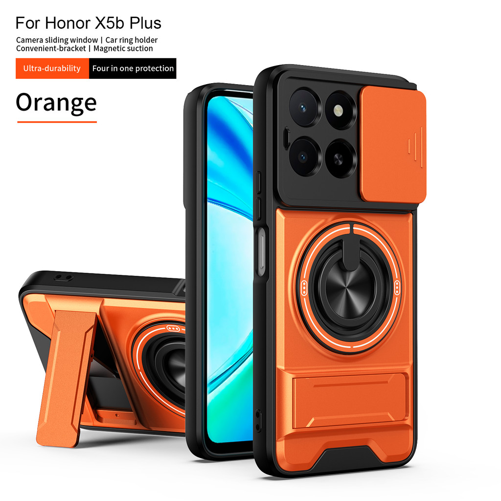 Dành Cho Honor X5b Ốp Lưng Honor X5B Plus Honor Play 9A Ốp Lưng Magsafe Từ Gấp Giá Đỡ Giáp Quân Sự B