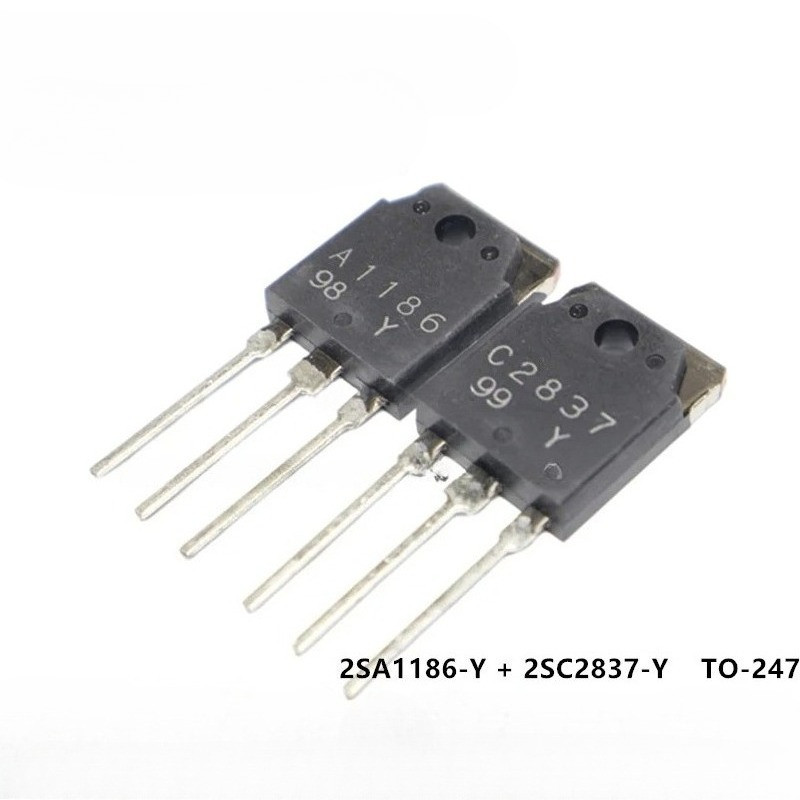 Bộ 5 cặp bóng bán dẫn nguồn 2SA1186-Y 2SC2837-Y 2SA1186-P 2SC2837-P 2SA1186 2SC2837 A1186 C2837 TO-2