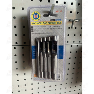 Bộ đục lỗ chuyên dụng C-MART A0137 5 cây đục lỗ tròn trên da, đột lỗ thắt lưng, vải, ron cao su đột lỗ gioăng cao su