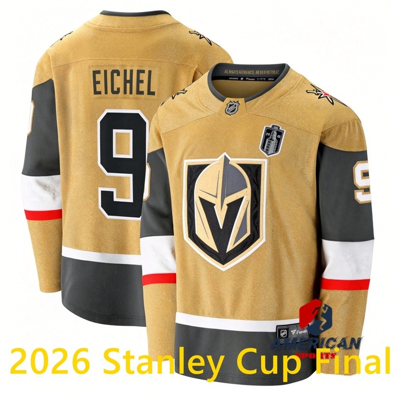 Nam 2026 Stanley Cup Final Vegas Golden Knights Jack Eichel Gold Hockey Jersey