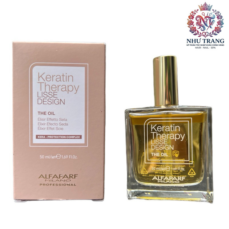 Tinh dầu bổ sung Keratin duy trì tóc suôn mượt The Oil Keratin Therapy Lisse Design Alfaparf Milano 