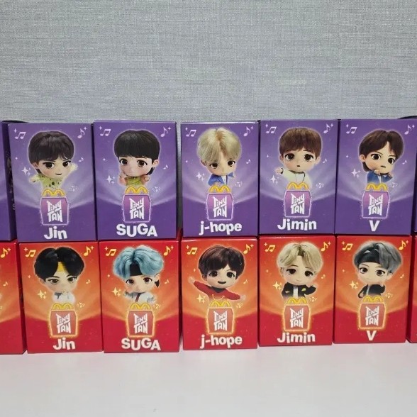 Bộ hình McDonald TinyTAN của BTS | 7 Thành Viên Trọn Bộ | Tùy chọn phiên bản có sẵn