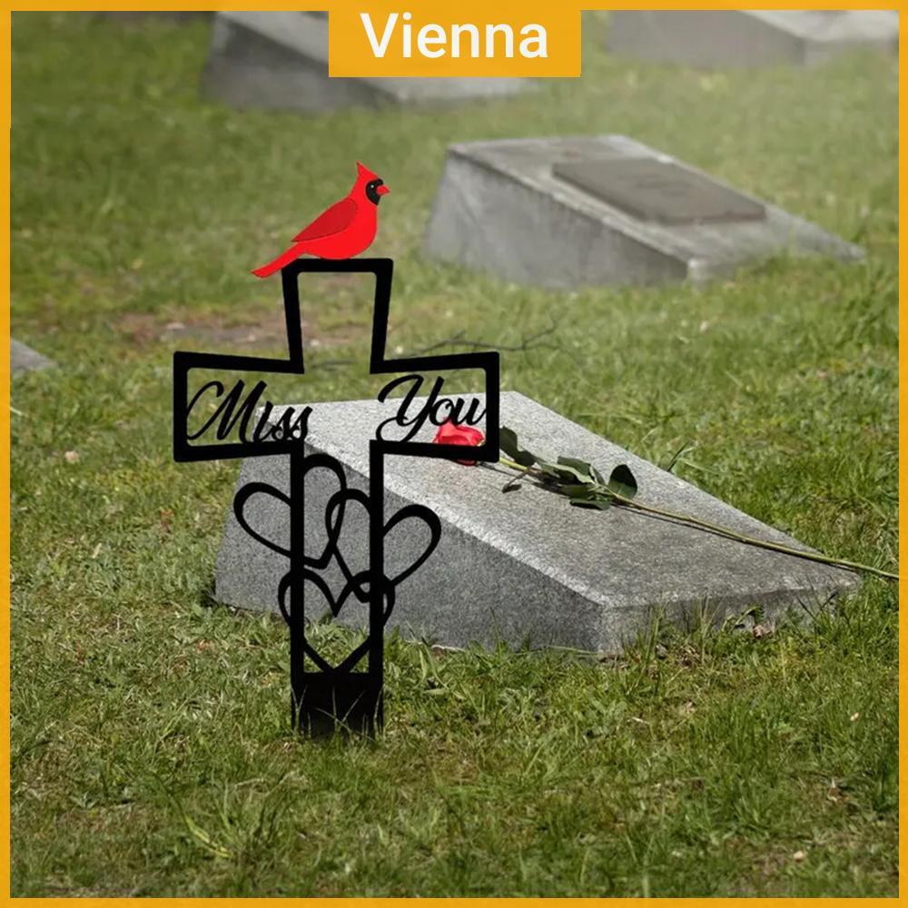 Đài tưởng niệm kim loại Cổ phần mặt đất để tưởng nhớ Miss You Headstones Cổ phần 5.87x11.82in Chống 