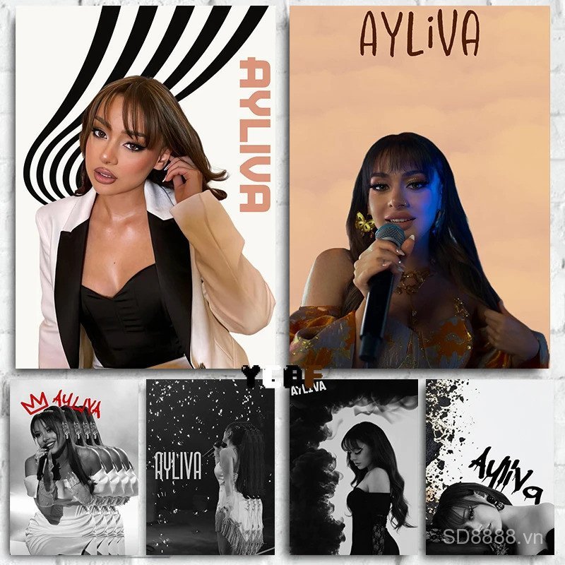 Ayliva Poster Canvas In Hình Ca Sĩ Rapper Đức Ayliva Treo Tường Nghệ Thuật Trang Trí Người Hâm Mộ Âm