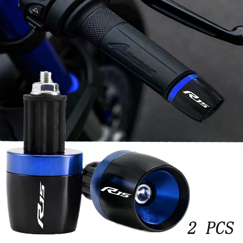 2 Chiếc Xe Máy CNC Tay Cầm Thanh Tay Cầm Tay Cầm Nắp Cuối Tay Cầm Phích Cắm Nắp Phụ Kiện Dành Cho Xe