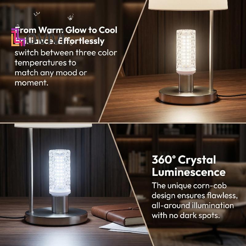 [Lovivivi] Bóng đèn LED ngô E14 E27 Đế 14W 18W 24W 50W Đèn trang trí không bay cho đèn chùm Văn phòn