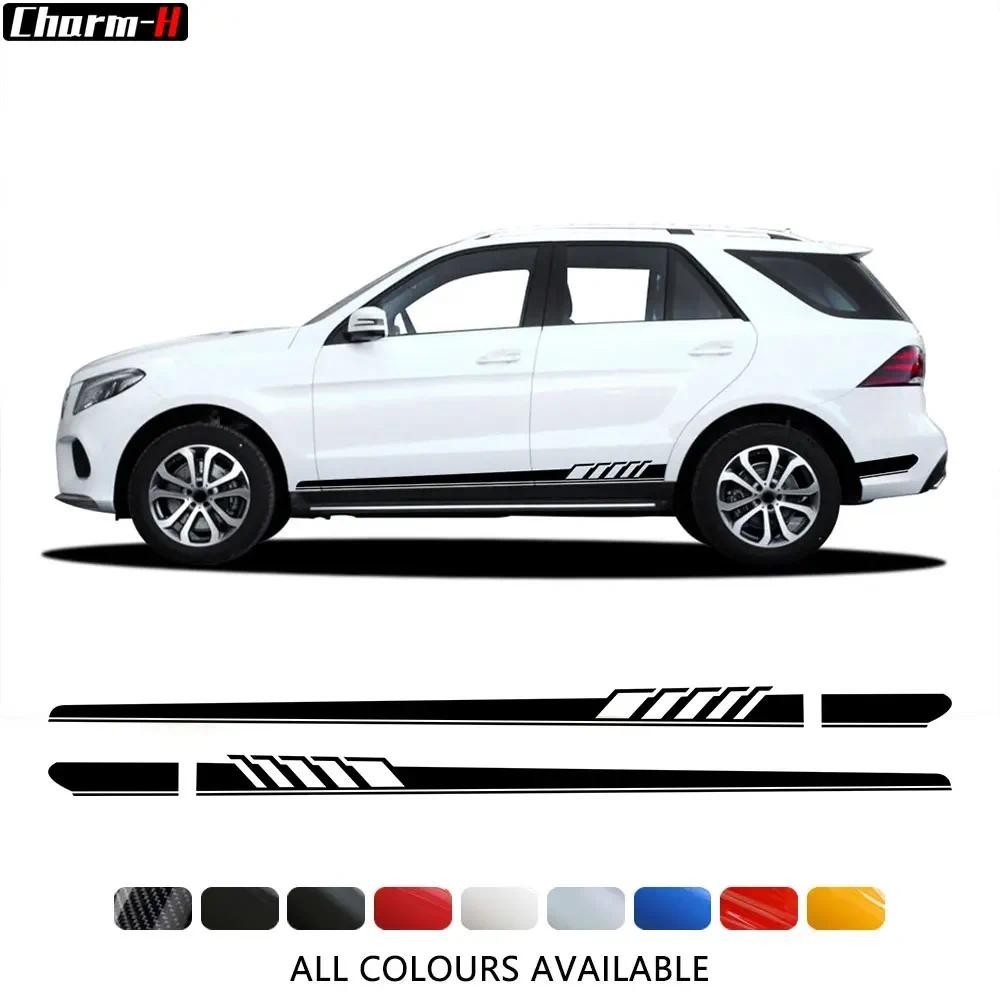 Phiên Bản 1 Sọc Bên Váy Dán Decal Cho Xe Mercedes Benz GLE GLK ML Class AMG W164 W166 GLE350 GLE400 