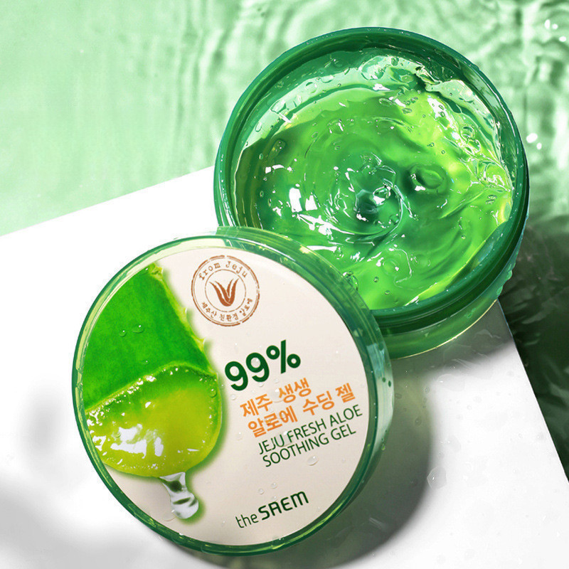 THE SAEM Aloe Vera Gel Jeju Island Fresh Aloe Vera face Dưỡng ẩm và phục hồi da 300G