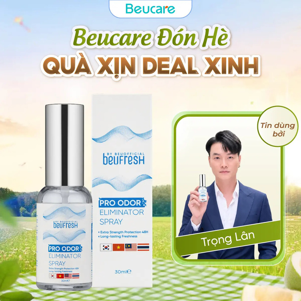 BEUFRESH PRO Xịt Khử Mùi Toàn Thân Cho Nam Nữ, Cảm Giác Dễ Chịu, Hỗ Trợ Giảm Thiểu Mồ Hôi nách Chăm 