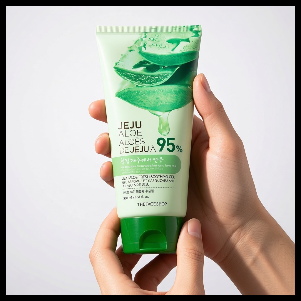[thefaceshop] Gel làm dịu nha đam Jeju, 300ml, 1pc / Gel lô hội Hàn Quốc / Hydrat hóa tức thì / Chín