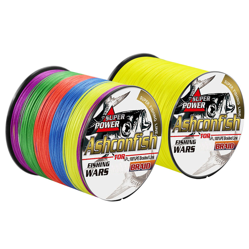 ASHCONFISH 500M 4X Dây câu bện PE Dây PE bền cho câu cá nước ngọt