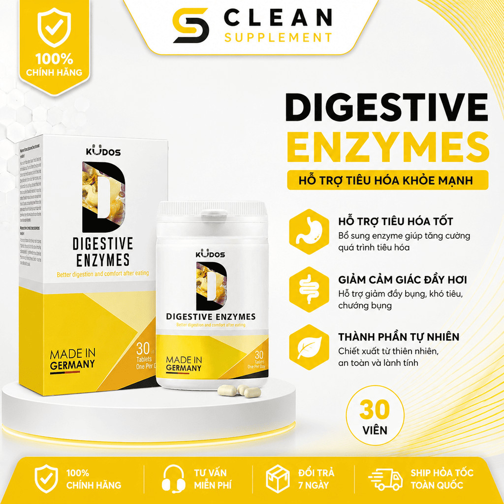 Kudos Digestive Enzymes 30 viên - Kudos Đức
