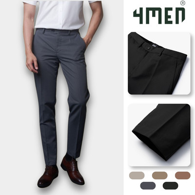 Quần Tây Nam Slimfit 4MEN QT050 ôm vừa vặn, tôn dáng, vải mềm mại, co giãn thoải mái, trẻ trung
