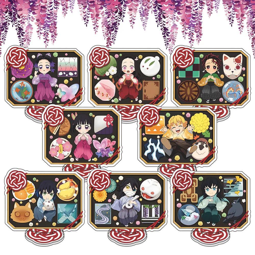 Anime Demon Slayer Mica Desk Standee s Tanjirou Nezuko Plates Kyoujurou Cute  ation Cartoon s
