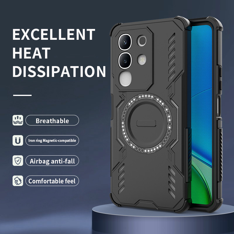 Ốp lưng IQOO Z10X 5G Vòng từ tính Vỏ tản nhiệt chống rơi cho Vivo IQOO Z10X 5G Vỏ điện thoại