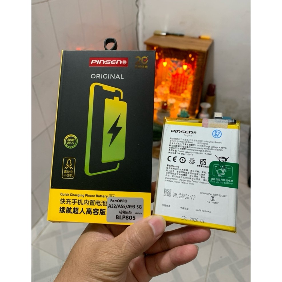 PIN OPPO A32 2020 / A53 2020 / A53 4G / A54 / A55 ZIN HỘP XỊN MÃ BLP805 DUNG LƯỢNG CHUẨN