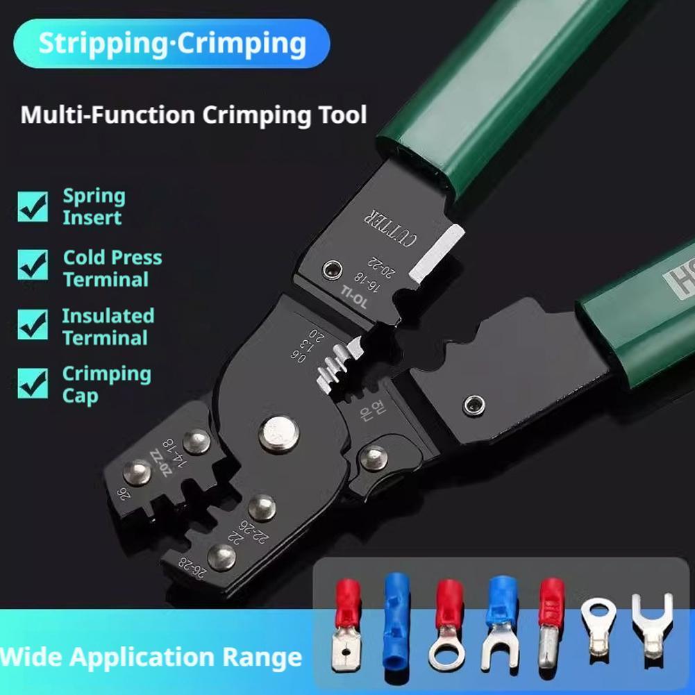 Ratcheting Wire Crimper Cho Thiết Bị Đầu Cuối Điện Tự Điều Chỉnh Ferrules Crimping Tool J4q6
