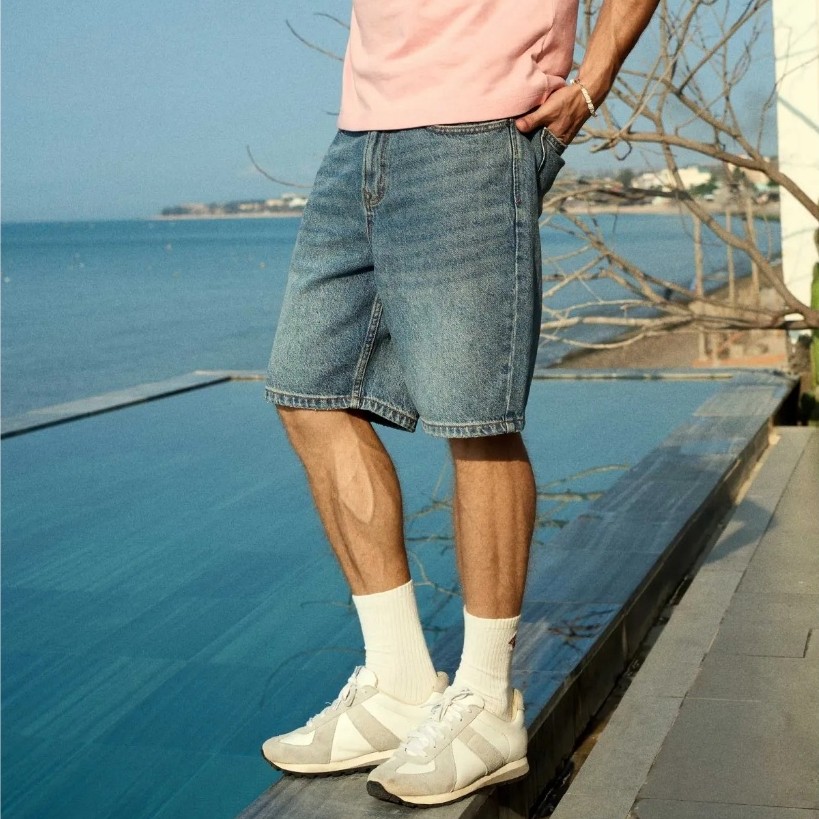 Quần short jean nam Form Straight - ROUTINE 10S26DPS002