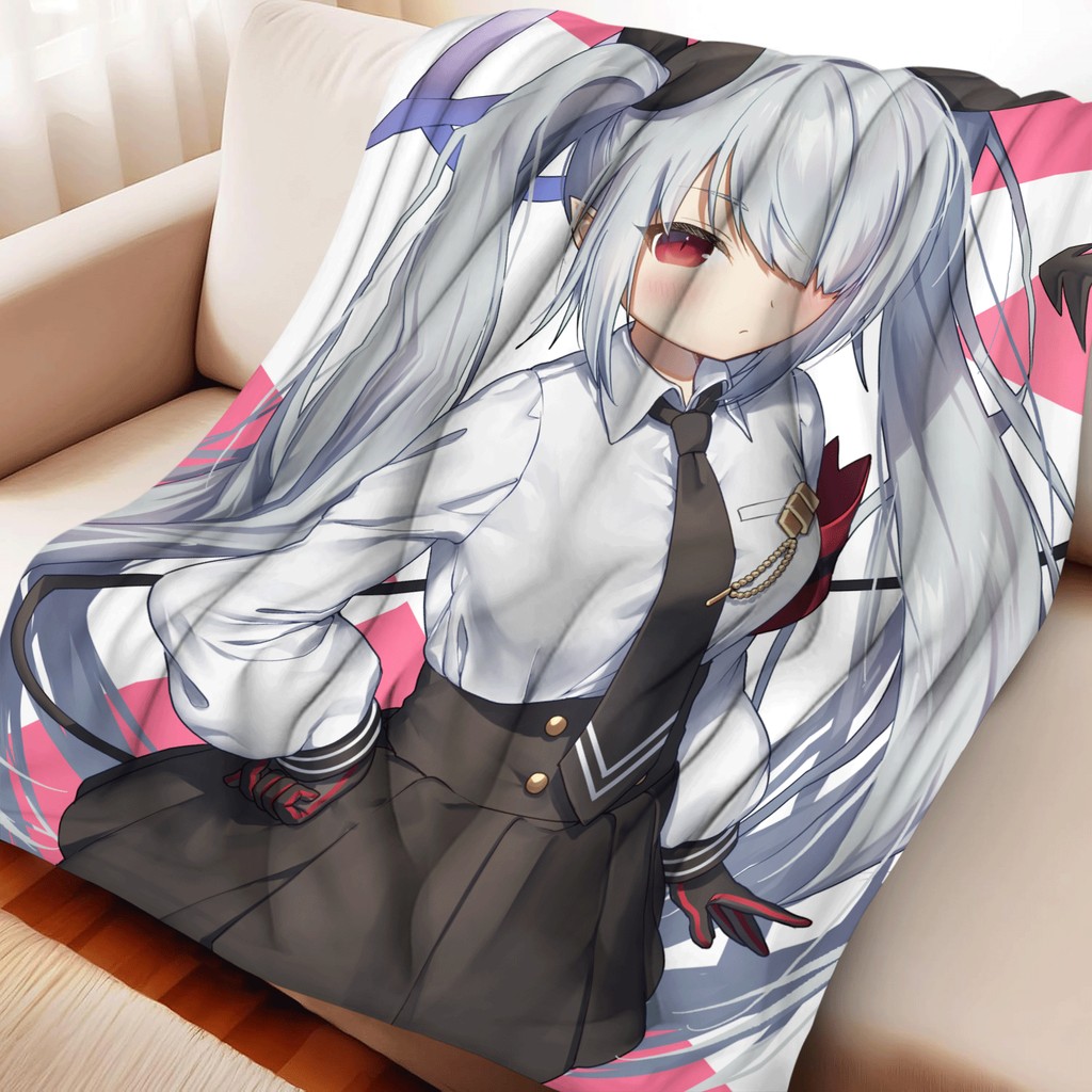 Iori (Blue Archive) Chăn Flannel Ấm Áp Mềm Otaku Ném Đa Năng Trang Trí Nhà Dệt