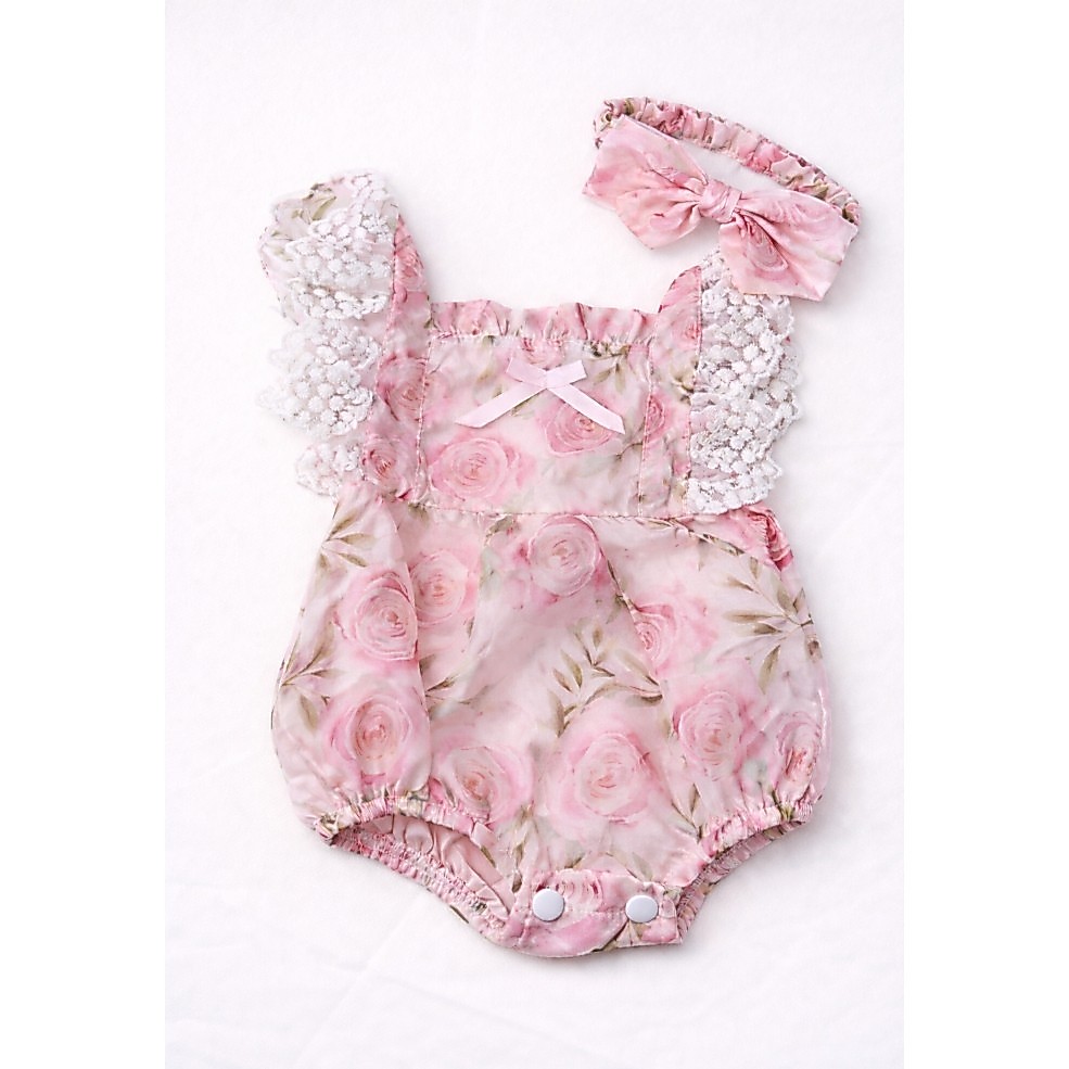 (4-12kg) Bodysuit tiểu thư bé gái KÈM TUBAN đội đầu