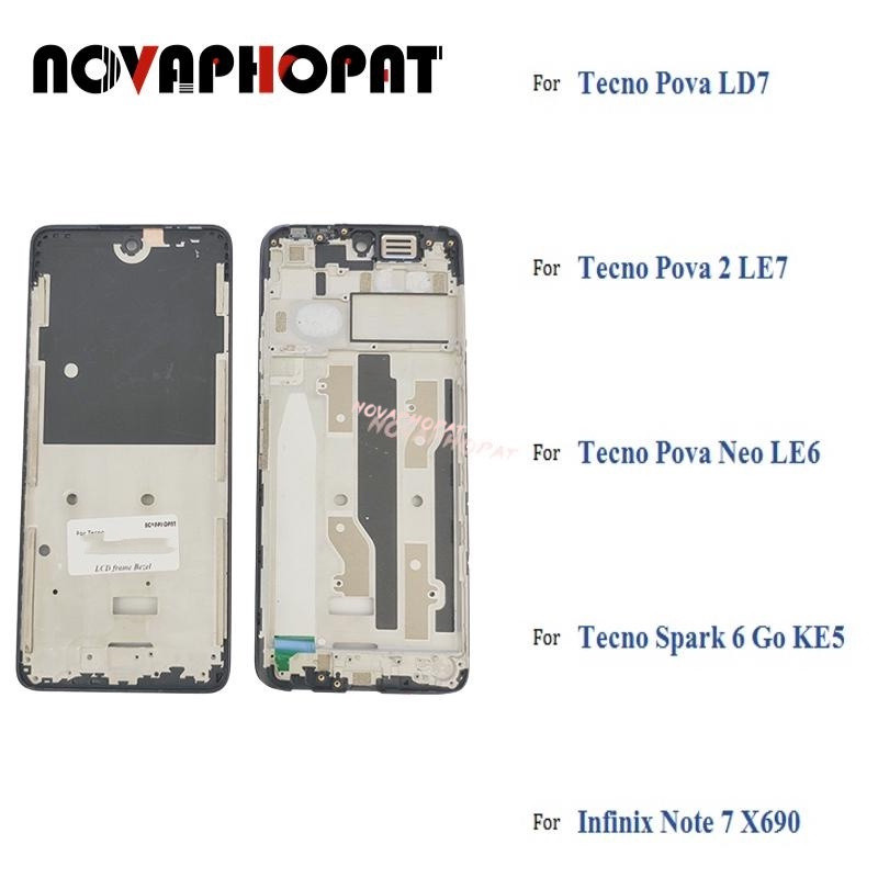 Novaphopat Khung LCD Phía Trước Vỏ Khung Xe Viền Cho Tecno Pova 2 Neo LD7 LE7 LE6 KE5 Cho Infinix No
