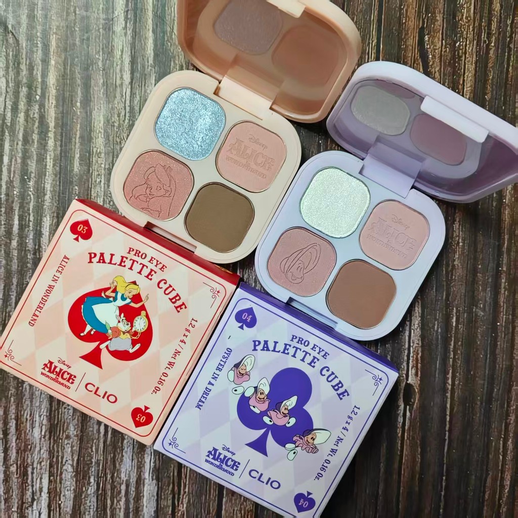 Clio / Clio Disney Co-Branded Alice Bảng Phấn Mắt Bốn Màu Son Môi Tăng Cường Da