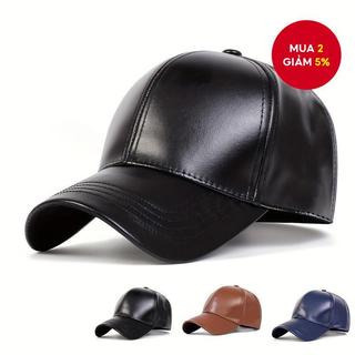 Casual Unisex Da PU Có Thể Điều Chỉnh Chống Nắng Mũ Bóng Chày Cho Du Lịch Ngoài Trời Mặc Thể Thao Hàng Ngày