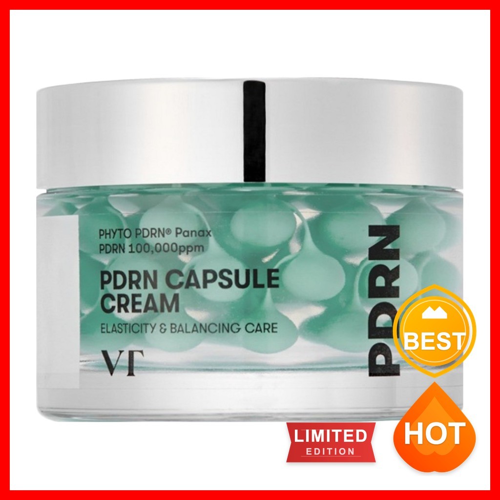 VT COSMETICS [mỹ phẩm vt] Kem viên nang PDRN, 50ml, 1pc/ Kem dưỡng ẩm Hàn Quốc/ Truyền PDRN/ Xác thự