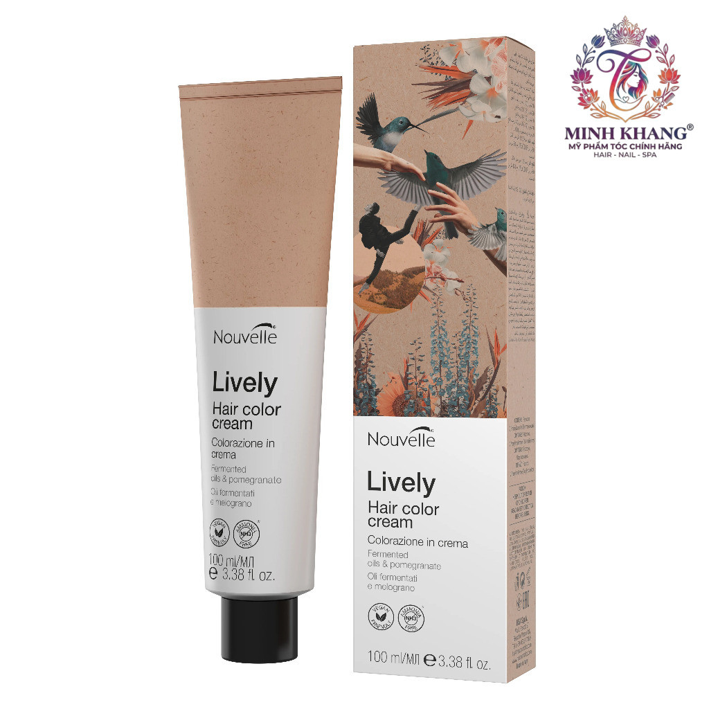 Màu nhuộm thuần chay Nouvelle Lively Hair Color - Ammonia FREE 100ml [ MK ]
