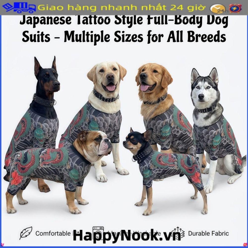 HAPPYNOOK Dog Cat Tattoo Jacket, Áo Vest hình xăm thú cưng thoáng khí như thật, Sáng tạo Bốn mùa Quầ