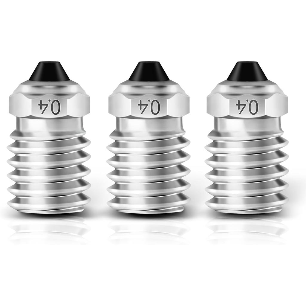 3 Vòi phun lưỡng kim 0,4mm cho Bambu Lab X1 X1C P1P P1S, 500°C Hợp kim đồng chịu nhiệt độ cao + Đầu 