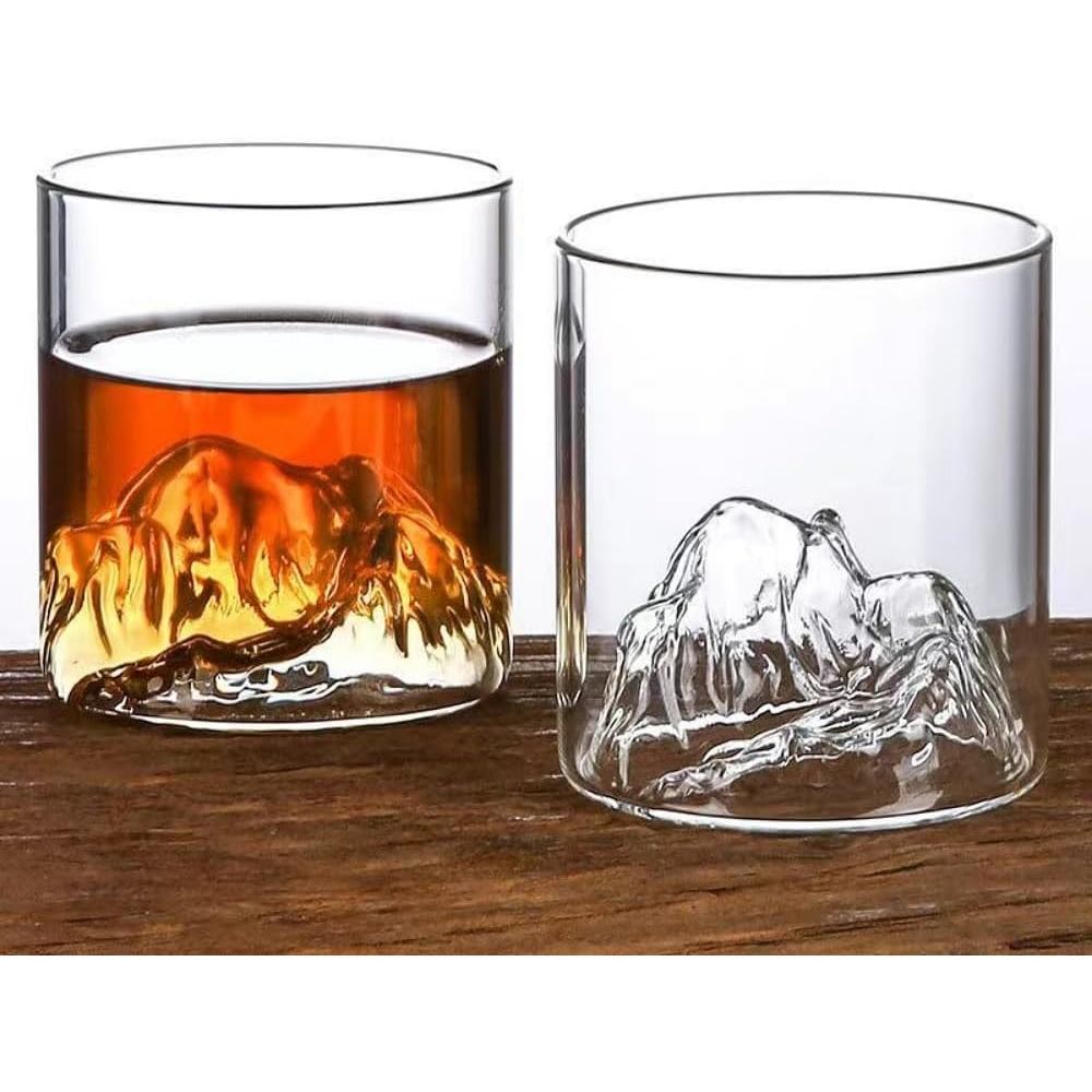 Kính Fujiyama Nhật Bản, Bộ 2 ly Whisky thời trang cũ 300ml (Trong suốt)