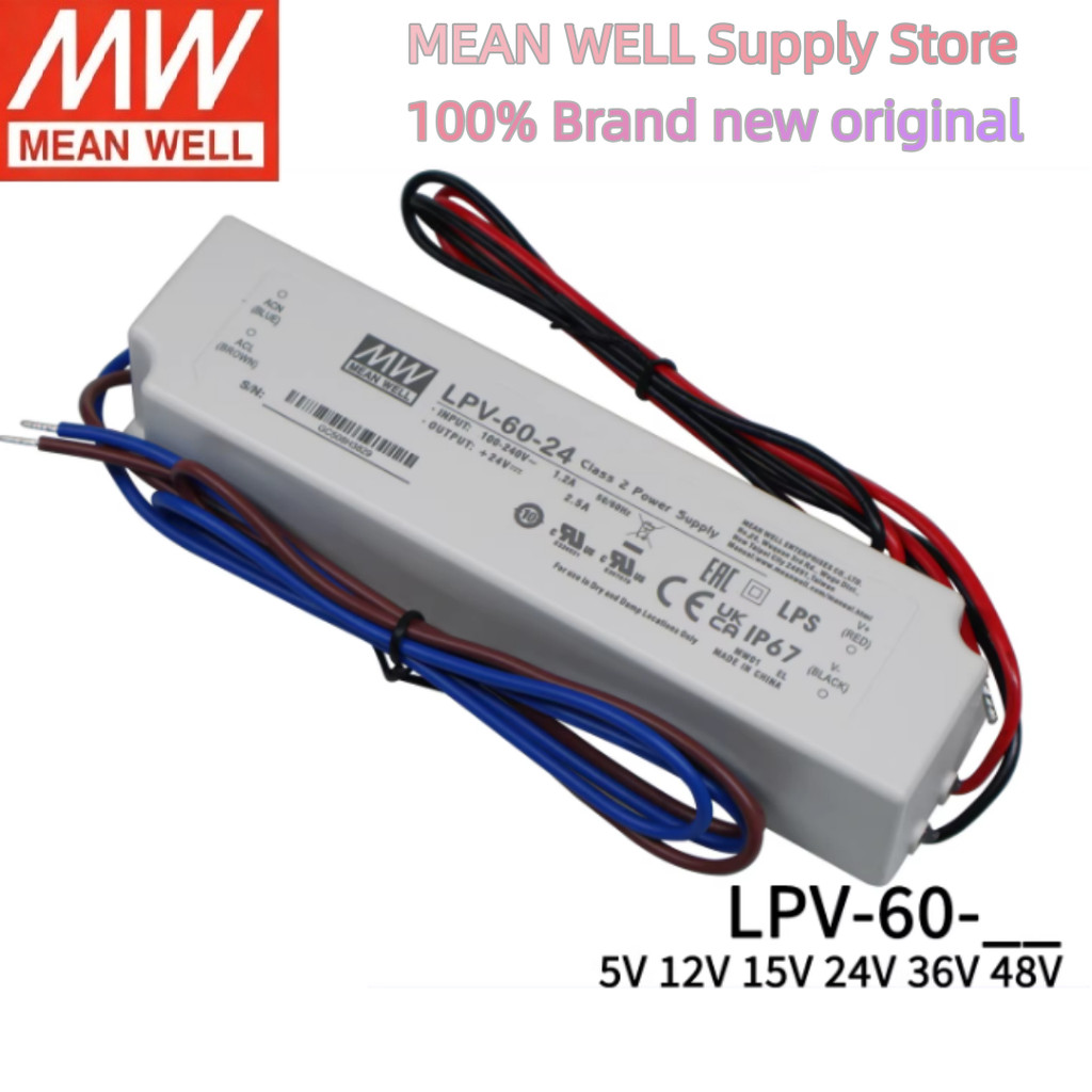 LPV-60 60W MEAN WELL Bộ nguồn chuyển mạch đầu ra đơn LPV-60-12/60-48 LPV-60-15/60-36/60-5/60-24