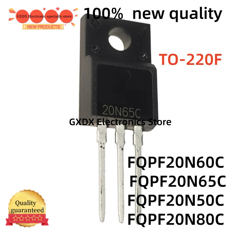 5 Chiếc FQPF20N60 FQPF20N50C FQPF20N80 FQPF20N80C FQPF20N60C FQPF20N65 FQPF20N65C FQPF20N50 TO-220F 