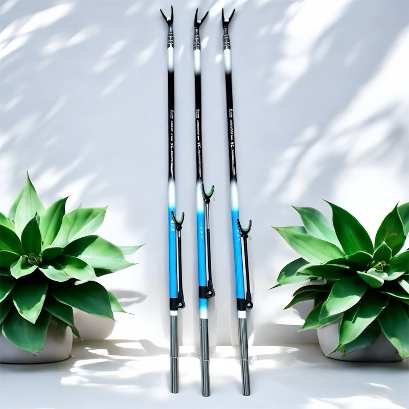 Gác Cần Và Cán Vợt Câu Đài Carbon YC, Chống Cần Câu Cá Kích Thước 2m1, 2m4, 2m7