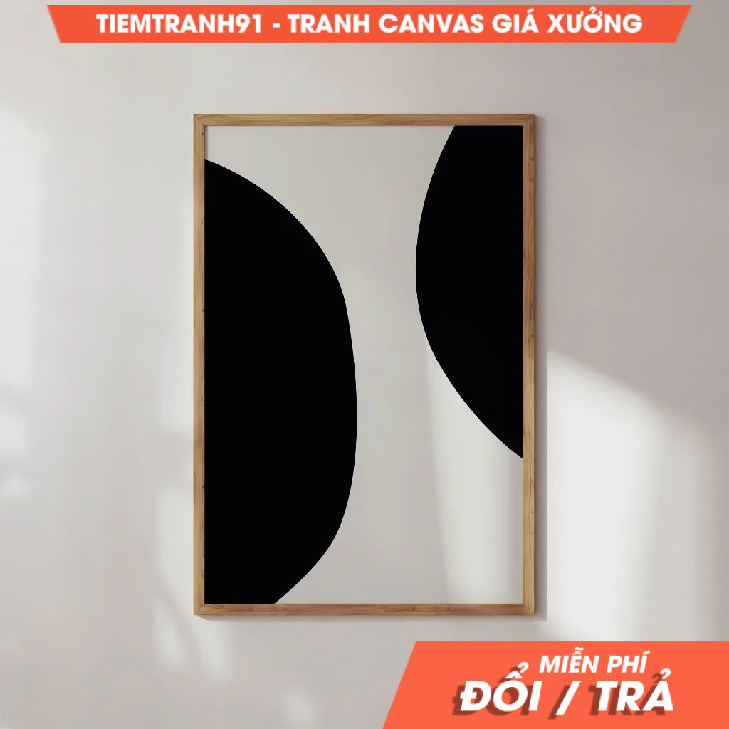 Tranh treo tường, Abstract Geometric Shape Art Print Modern Minimalist Wall Decor,  tặng kèm đinh tr