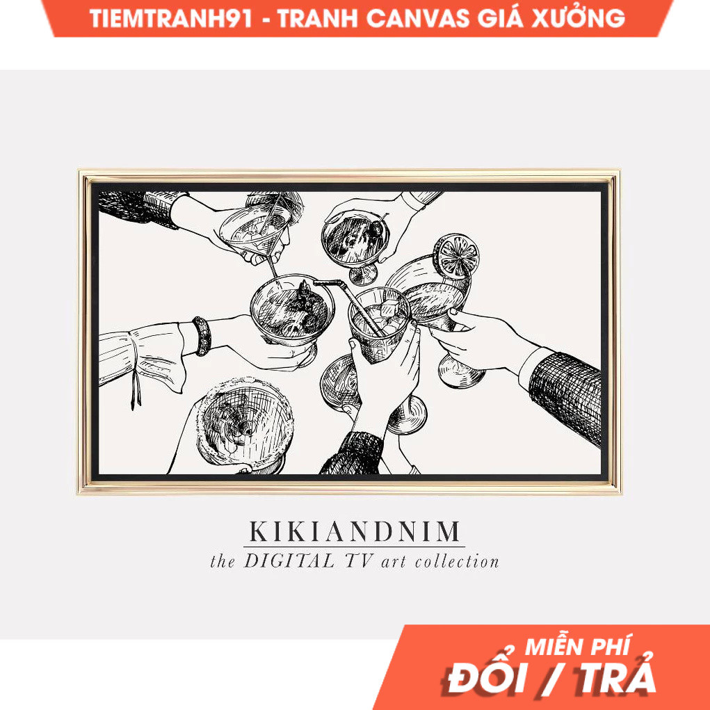 Tranh treo tường, Happy New Year, frame tv art 2025 frame tv art  winter tv art  the frame tv art