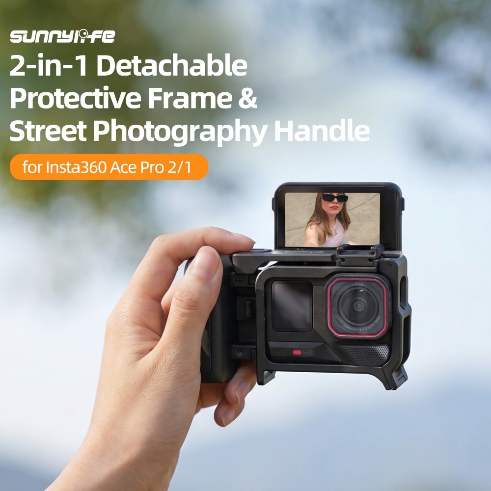 Sunnylife Cho Insta360 Ace Pro 2 Tay Cầm Chụp Đường Phố Cho Insta360 Ace Pro 2 / 1 Giá Đỡ Chụp Cho I