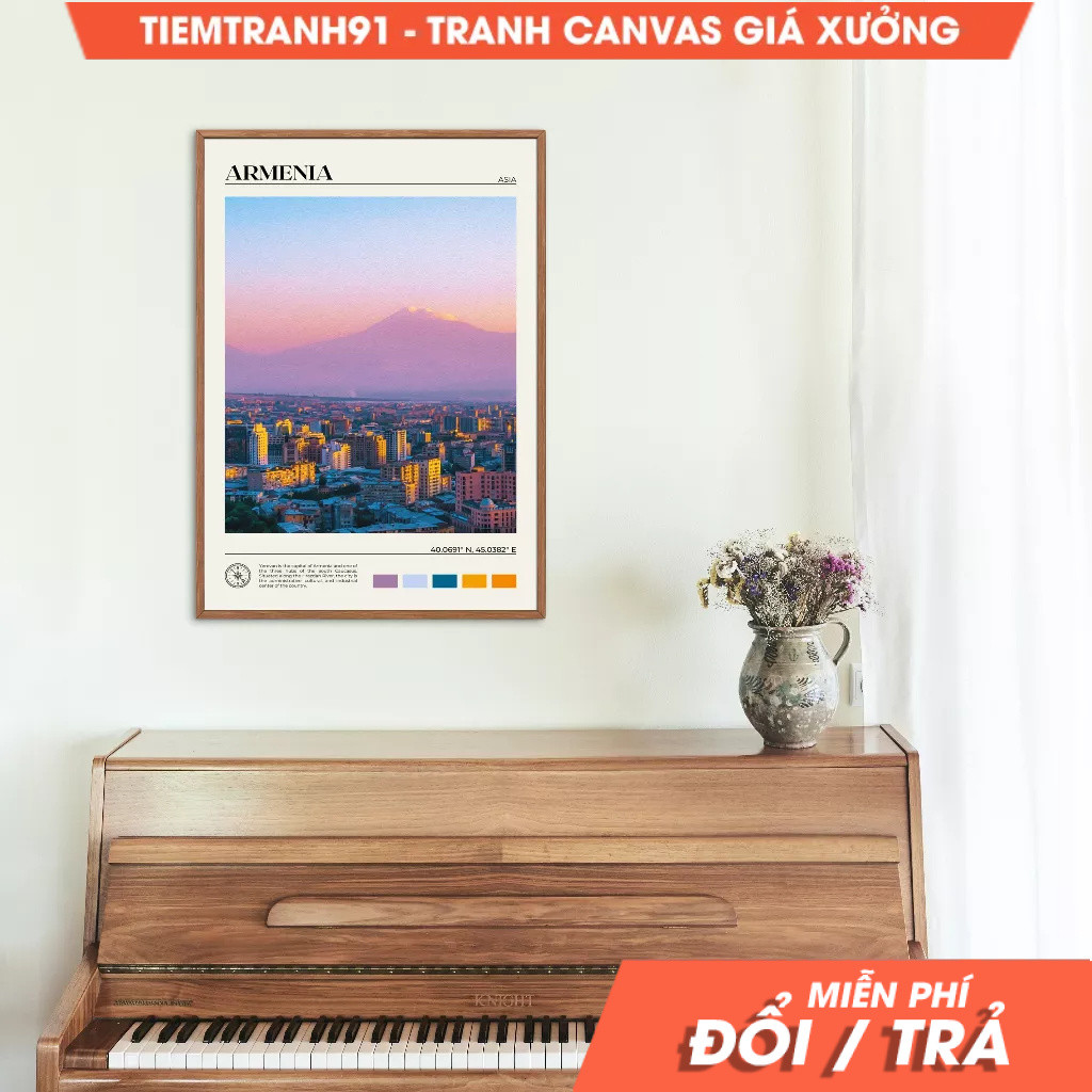 Tranh treo tường, Oil Paint, Armenia Wall Art, Armenia Poster, Armenia Photo, Armenia Wall Decor, As