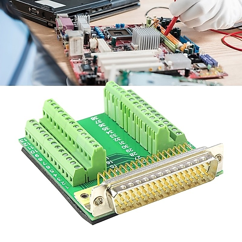Bên trái DB50 Terminal Board Connector Cắm 50Pin DB50 Nữ Nam Kim Cắm Adapter