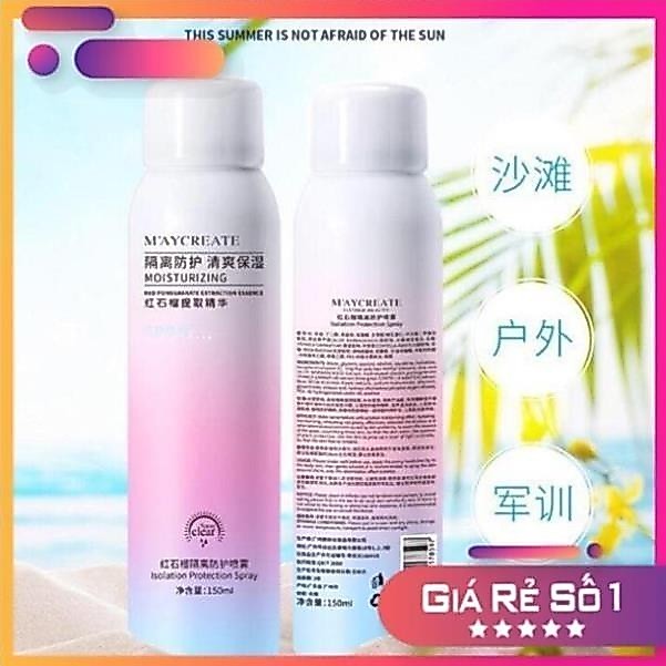 Xịt chống nắng ❤️FREESHIP❤️ Xịt chống nắng Maycreate, xịt chống nắng body hiệu quả - Kem chống nắng 