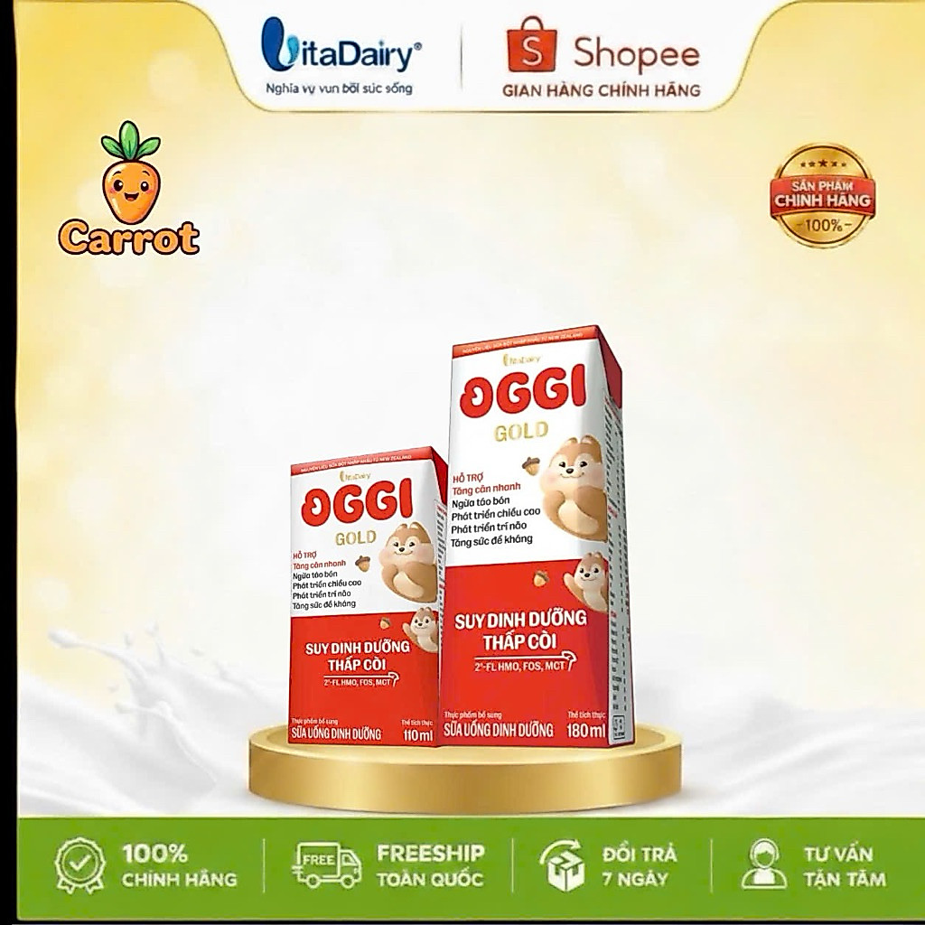 Sữa Pha Sẵn Oggi Gold - Thùng 48 Hộp - VitaDairy