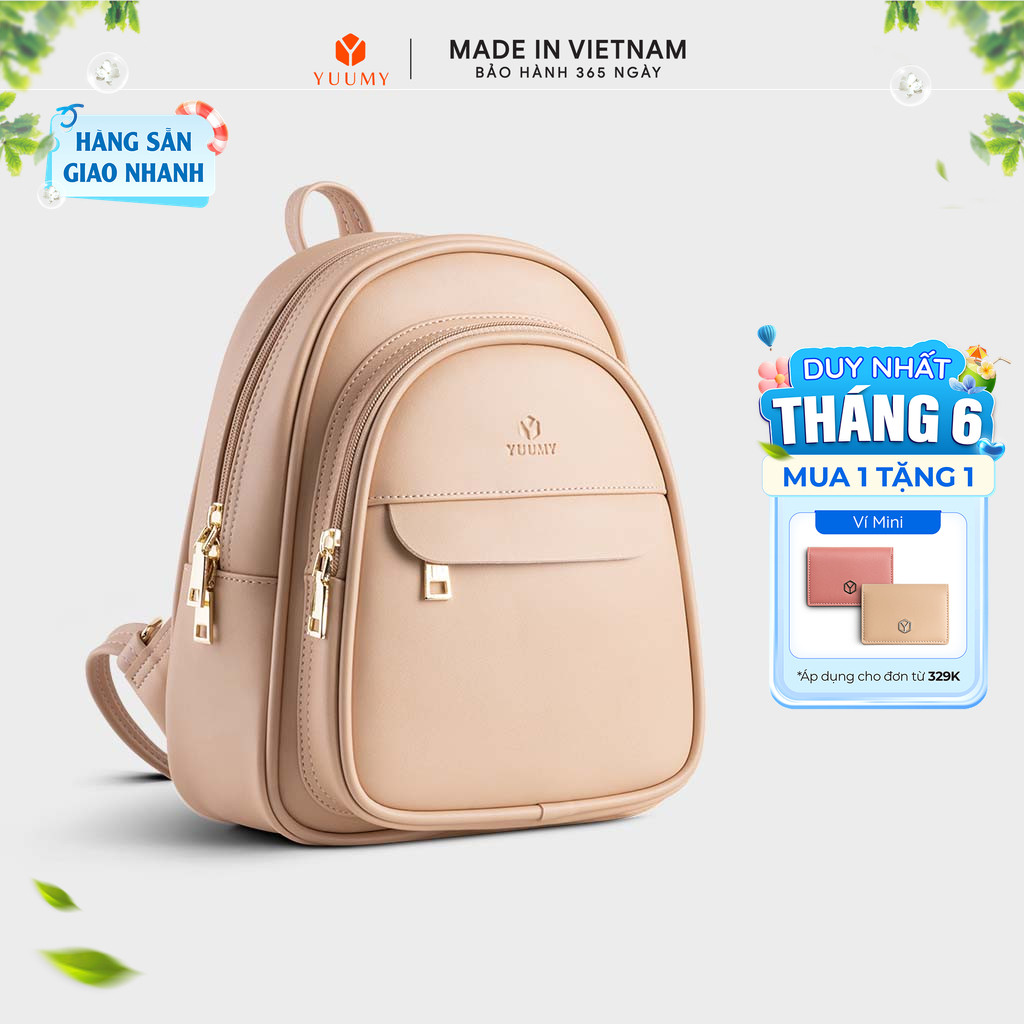 Balo Yuumy (Thời trang nữ cỡ trung basic - Balo da Seasand YBA51) Bagsmart