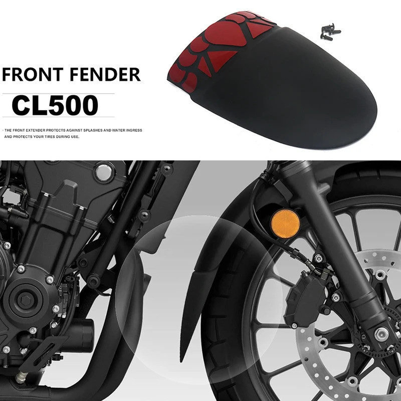Cl500 CL 500 Phụ Kiện Xe Máy Mới Màu Đen Nối Dài Phía Trước Fender Chắn Bùn Mở Rộng Cho Xe Honda CL5