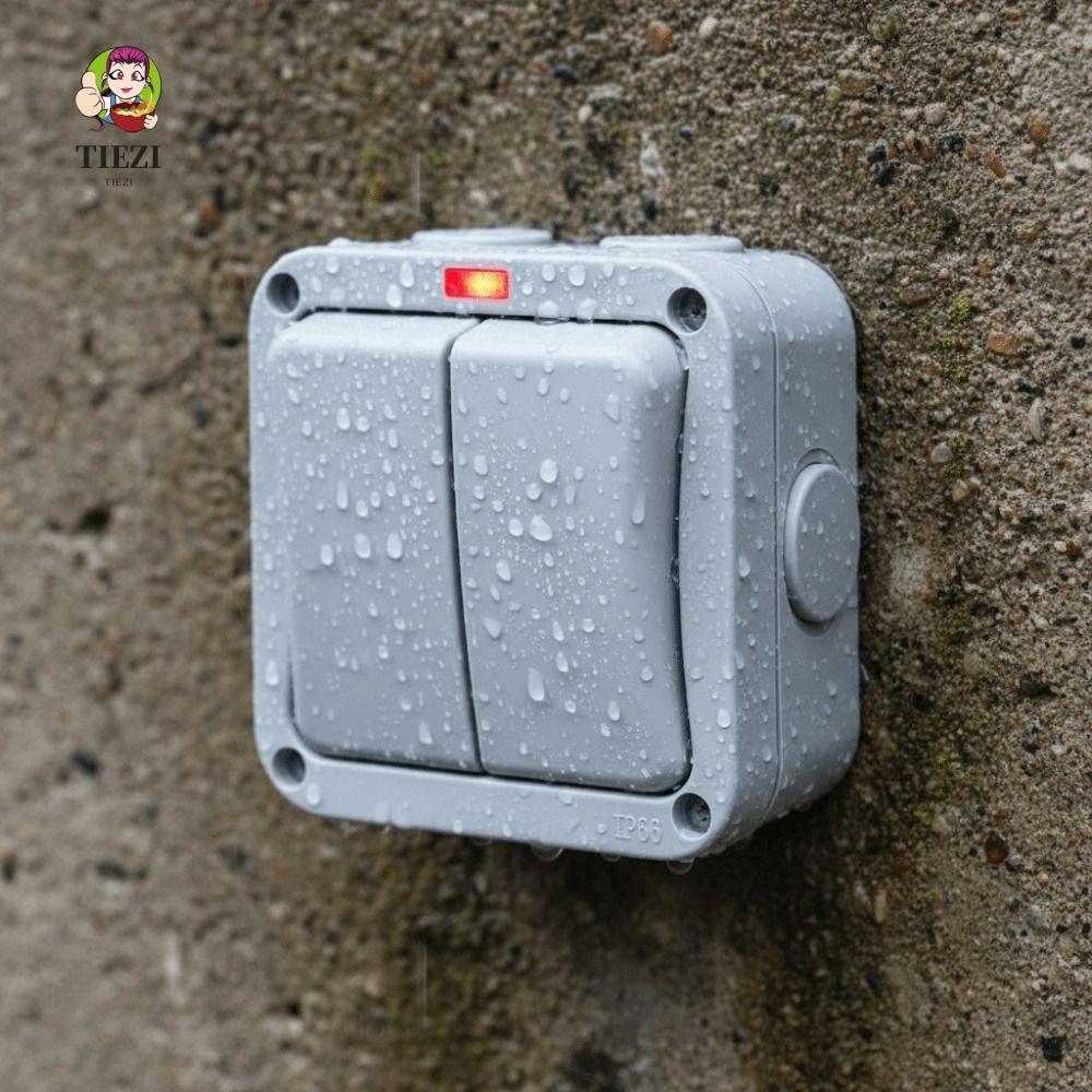 Công tắc ngoài trời TIEZI IP66, Công tắc tường sân vườn chống nước IP66 chịu nhiệt, Công tắc nguồn C