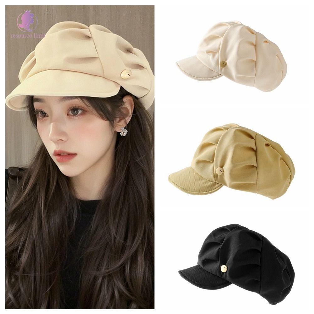 RESOURCE GIỚI HẠN Mũ Họa Sĩ Đám Mây, Mũ Newsboy Y2K Mũ Beret Xếp Ly, Mũ Đạt Đỉnh Thời Trang Mũ Họa S